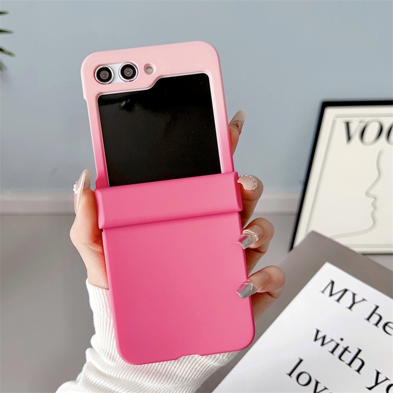 Bao Da Điện Thoại Nắp Gập Mặt Nhám Chống Sốc Màu Trơn Cho samsung galaxy z flip 5 z flip 4 z flip 3 z flip 3 z flip 5 flip 3 4 Ốp