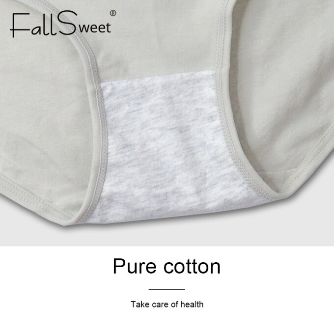 FallSweet 5 Chiếc Quần Lót Cotton Quần Đùi Cao Cấp Màu Trơn Thoáng Khí Quần Lót Mềm Plus Kích Thước