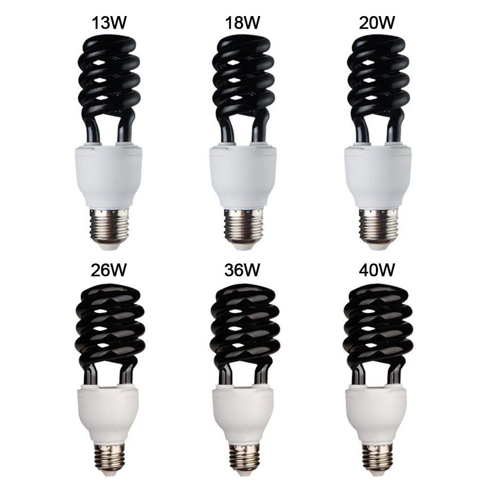 SNUGHOUSE Đèn đen UV E27 xoắn ốc AC 220V 13-40W, bóng CFL cực tím bẫy côn trùng