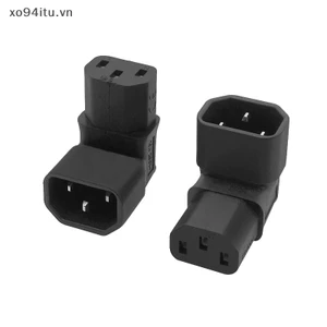 Xoitu Đầu Nối Chuyển Đổi Nguồn Điện 10a 3pin iec 90 Độ iec 320 c14 male Sang c13 female ac Cho lcd led wall vn