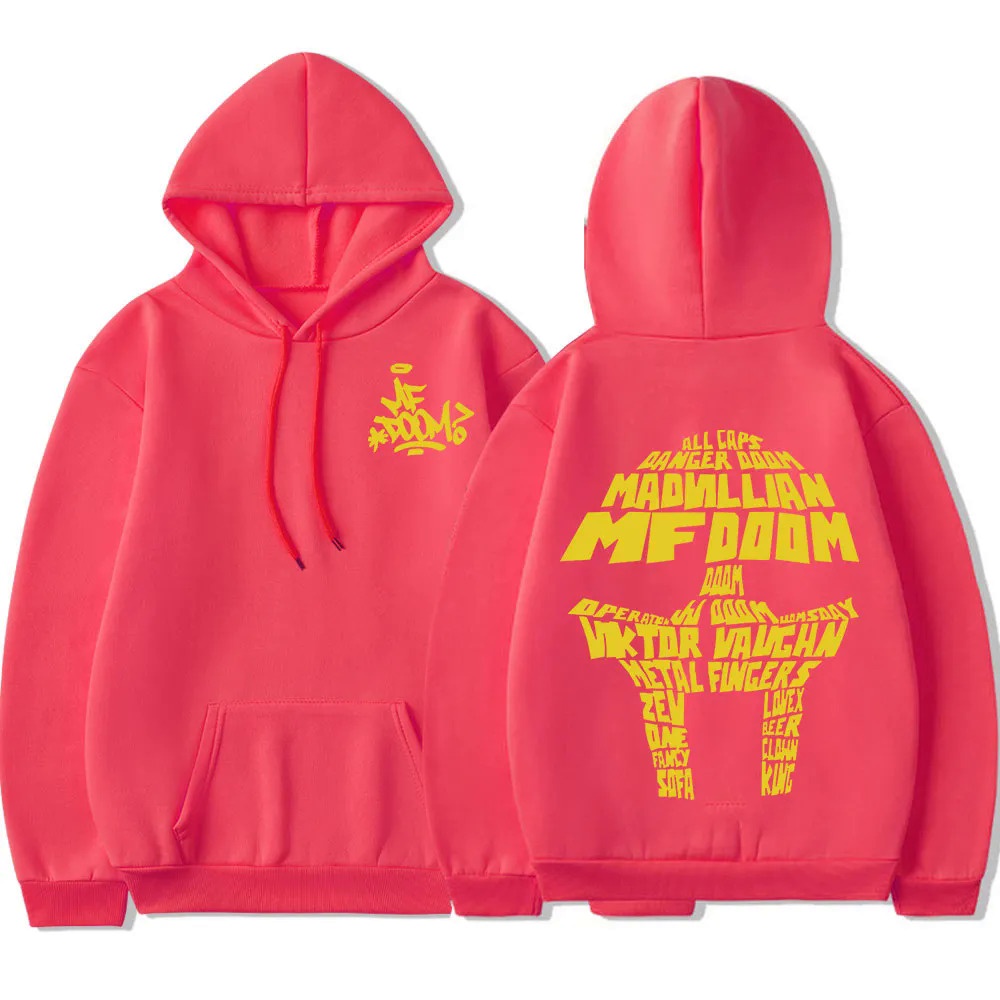 Rapper mf doom Áo hoodie sweatshirt Có Mũ Trùm Đầu Mặt Nạ Kim Loại Phong Cách punk hip hop Đường Phố Tay Dài Oversize Cho Nam