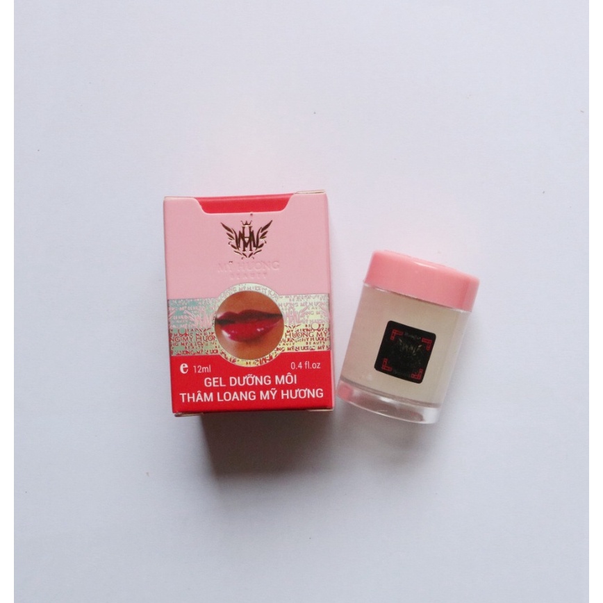 Gel Dưỡng Môi Thâm Loang Mỹ Hương TRÒN Lọ Hồng Handmade chính hãng (hộp hồng)
