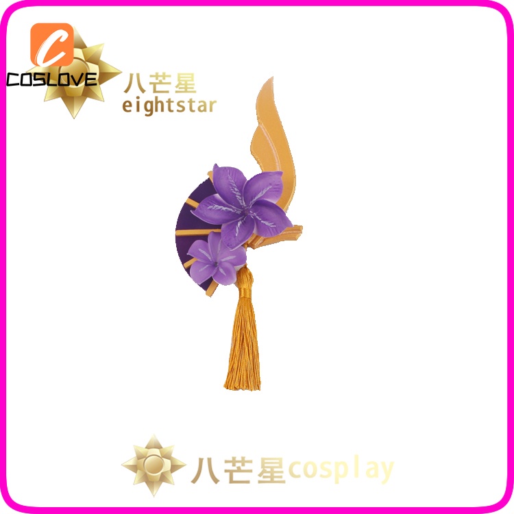 Genshin Phụ Kiện Hóa Trang Biểu Diễn Hóa Trang Thủ Công Hoa Tím raiden shogun Cho Nữ