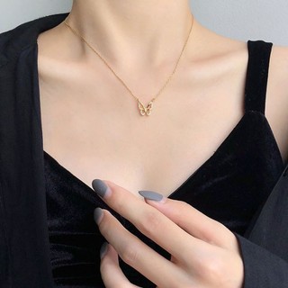 Vòng Cổ choker Đính Đá Hình Bướm Lấp Lánh Sang Trọng Cho Nữ