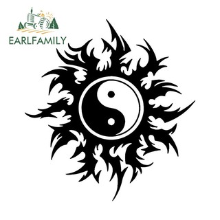 EARLFAMILY 13cm Yinyang Dán Xe Hơi Cho Thân Xe Máy Chống Thấm Nước Windows Aquaflask Thân Cây Decal Chống Nắng Phụ Kiện Xe Hơi