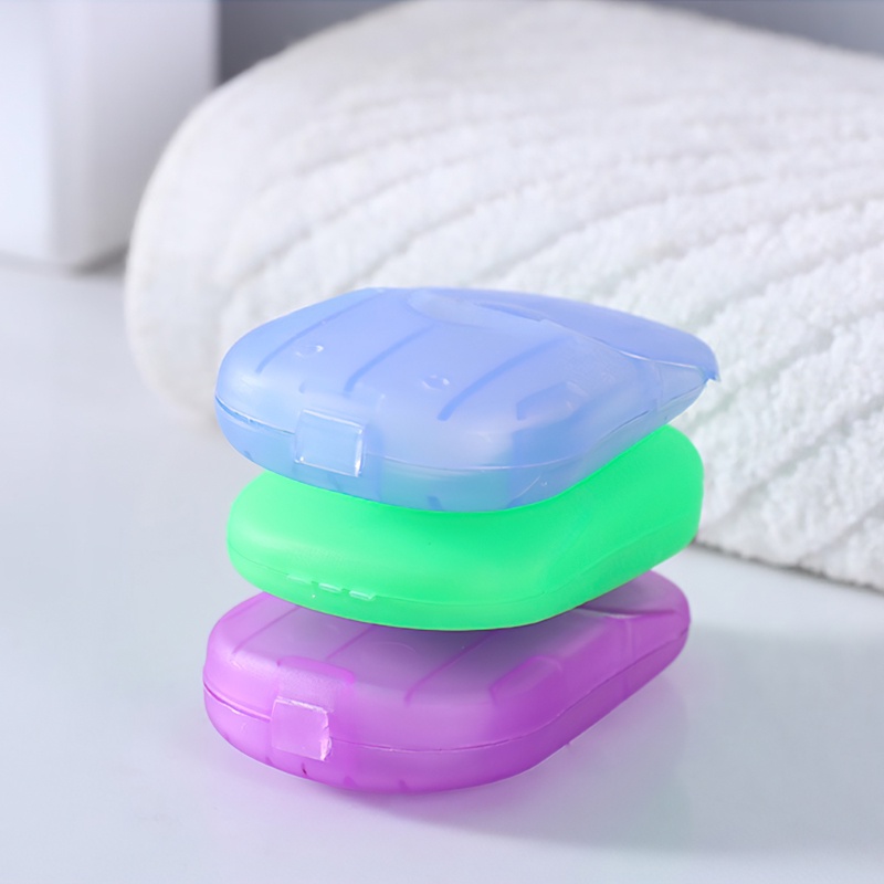 Hộp 20 miếng Xà phòng giấy mini du lịch tiện dụng
