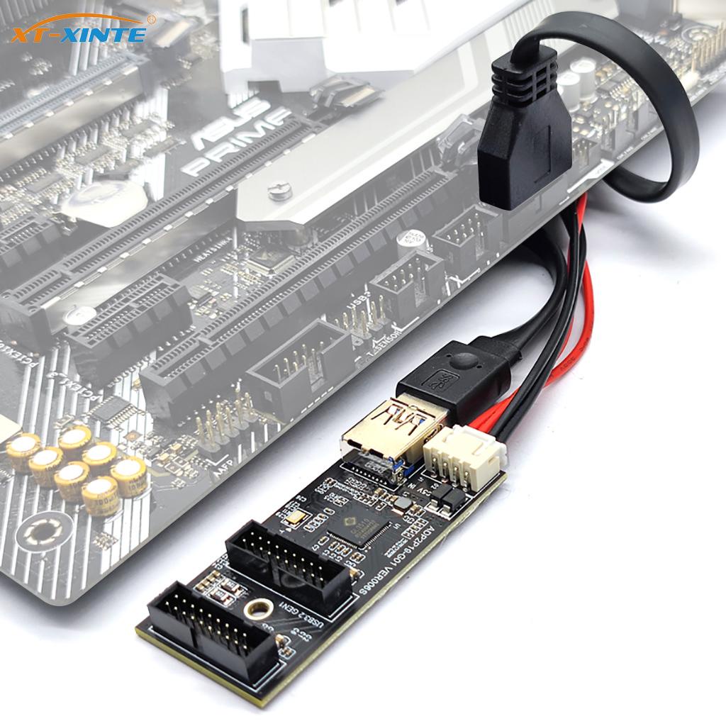 Card Mở Rộng Chuyển Đổi usb 3.2 gen 19pin Sang type e + 19pin 1 Sang 2 19p Thẻ