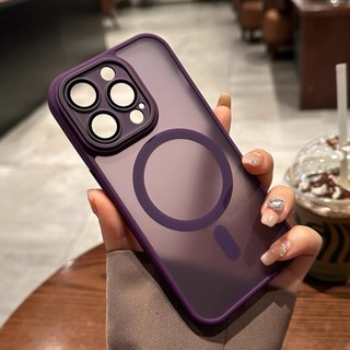 Sang Trọng Ốp Điện Thoại Cứng Từ Tính Bảo Vệ camera Chống Sốc Cho iphone15 14 13 12 11 pro max
