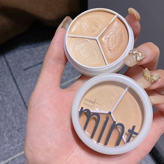 SWEET MINT Kem Che Khuyết Điểm Ba Màu Sắc Ngọt Ngào Che Phủ Mụn Và Quầng Thâm Hiệu Quả