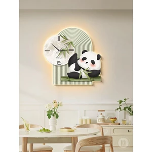 Tranh Đồng Hồ 3D LED Gấu Trúc Trang Trí Nhà Cửa, Cửa Hàng, Nhà Trẻ, Quà Tặng Người Thân