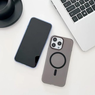 Dành Cho Ốp Điện Thoại Không Dây Cho IPhone 15 ProMax 15 14 Plus 13 12 Pro Max Mờ Trong Suốt Nhựa T16
