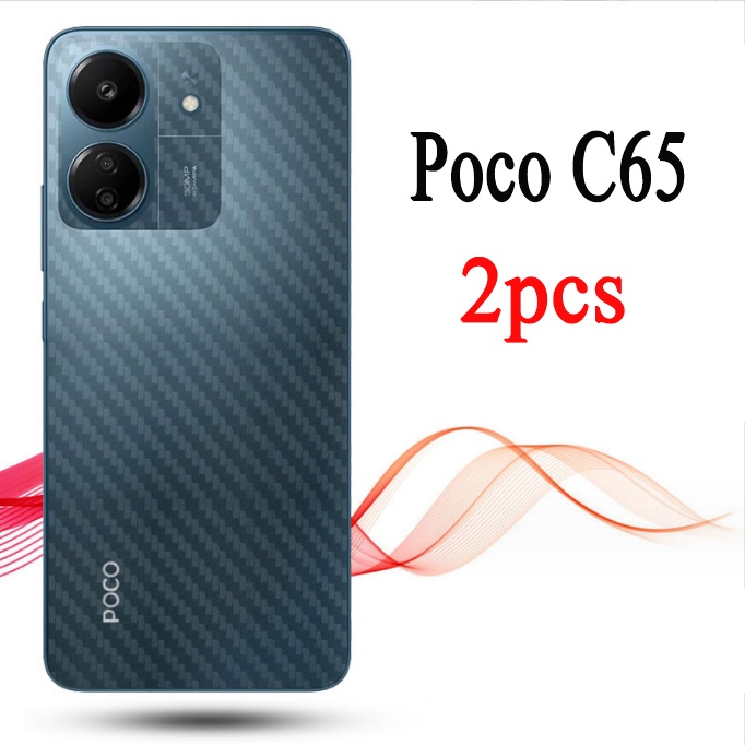 3 TRONG 1 POCO C65 Kính Cường Lực Full Cover Phim Cho PocoC65 C 65 Ống Kính Máy Ảnh Kính Bảo Vệ Màn Hình Và Mặt Sau Phim