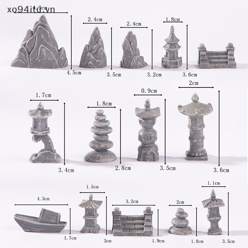 XOITU Rockery Tháp Đá Nhà Trang Trí Nhà Thu Nhỏ Vườn Cổ Tích Đồ Trang Trí Phụ Kiện Trang Trí Thủ Công VN