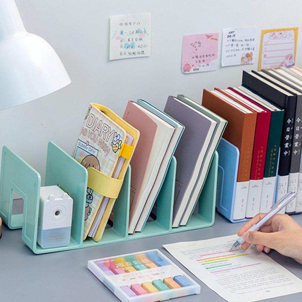 Giá sách CÓ 4 VÁCH NGĂN Để Bàn, Giá Hộp đựng sách bằng nhựa Acrylic