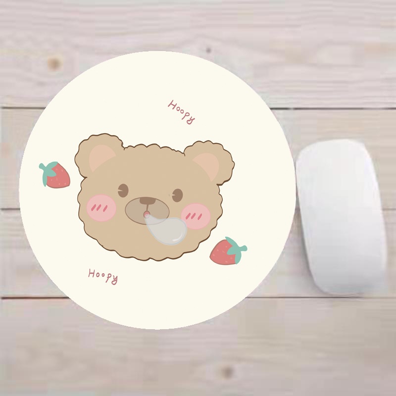 Miếng lót chuột, pad chuột hình tròn 22x22 cm, hoạt hình dễ thương