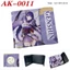 HT3 Genshin Tác Động Ganyu Hu Tao Hoạt Hình anime Da PU Ví Ngắn Nam Túi Xách Sinh Viên Đa Khe Cắm Thẻ Túi TH3
