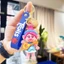 SQ3 hoạt hình dễ thương Trolls móc khóa Nhánh anh túc Kim cương nhỏ DJ Suki túi mặt dây chuyền vòng chìa khóa QS3