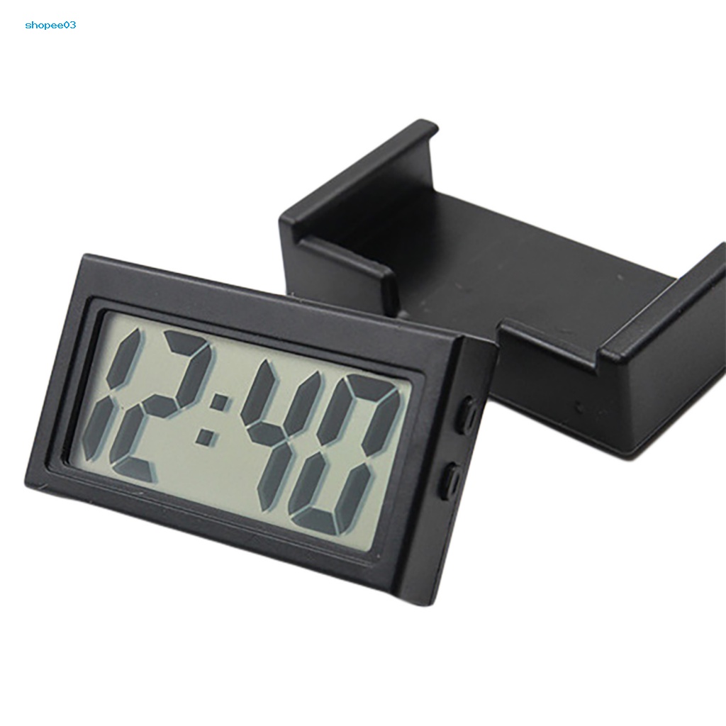 Đồng Hồ Điện Tử mini Màn Hình Lớn Tự Dính Để Bàn Cho Xe Hơi