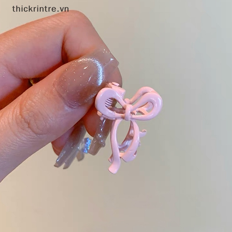 THI Phong Cách Hàn Quốc Màu Trơn Nơ Thiết Kế Hợp Kim Vuốt Tóc Hợp Thời Trang Barrettes Kẹp Bên Cô Gái Phụ Kiện Tóc Mũ Đội Đầu VN