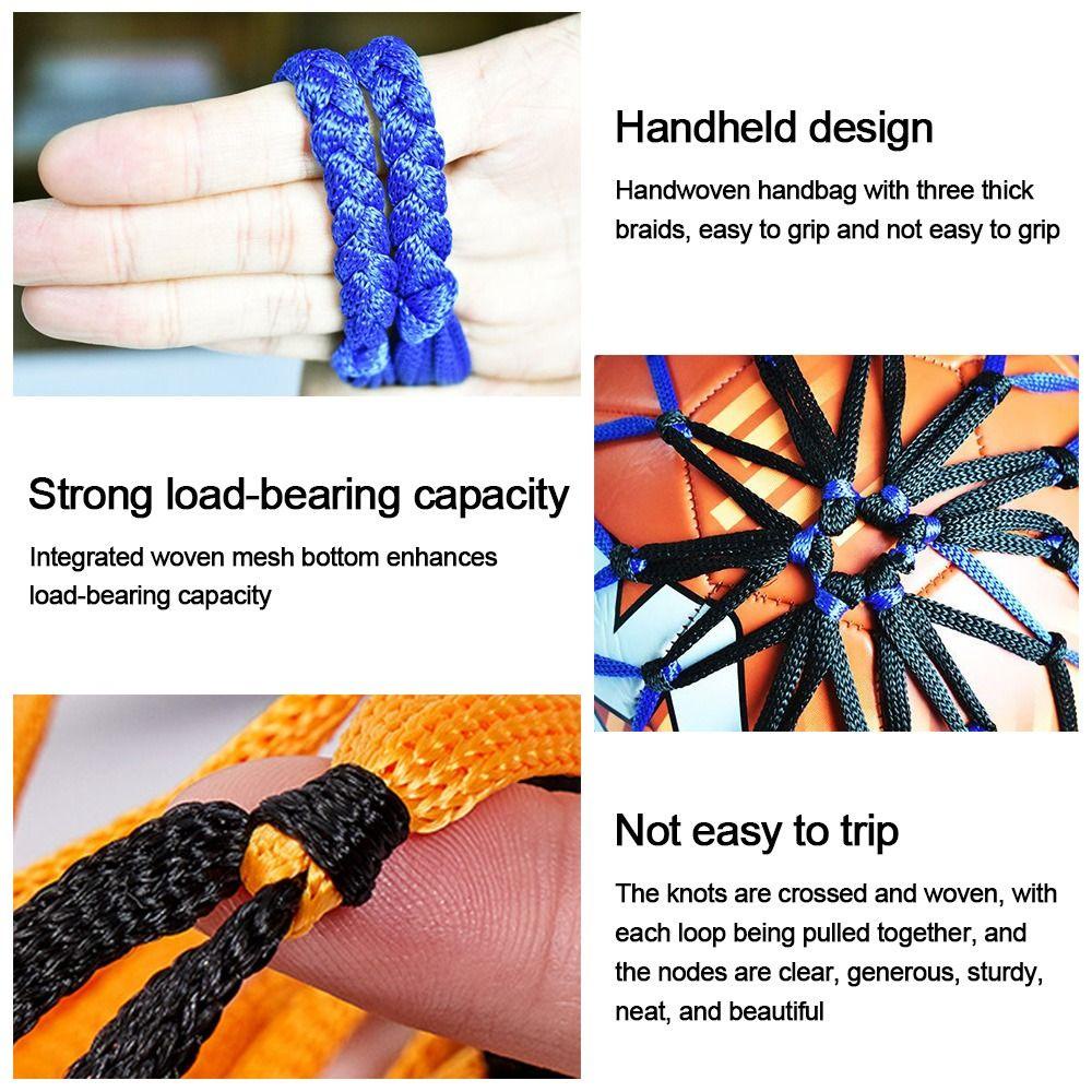 [Vận chuyển nhanh] Túi đựng bóng rổ SIMPLEAID, Túi nylon dệt, Túi lưới nhiều màu bền bỉ Bóng đá