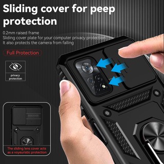 Ốp Điện Thoại Mỏng Có Giá Đỡ Dạng Trượt Bảo Vệ camera Cho xiaomi poco m4 pro 4g m3 m5s c40 c50