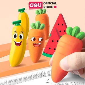 Gôm Tẩy Hoa Quả Khổng Lồ Deli Siêu To Tẩy Sạch Ít Vụn An Toàn Cho Bé Học Sinh Trẻ Nhỏ Bút Chì 2B HB