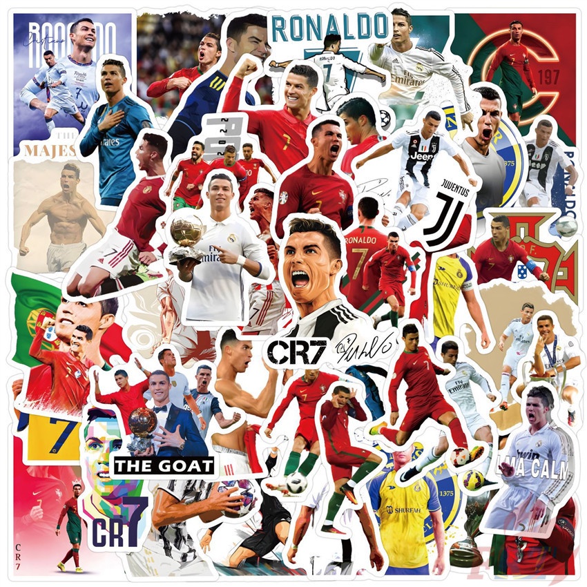 Cristiano Ronaldo Series 03 Cr7 Stickers 50pcsset Diy Fashion Waterproof Doodle Decals Stickers 2229