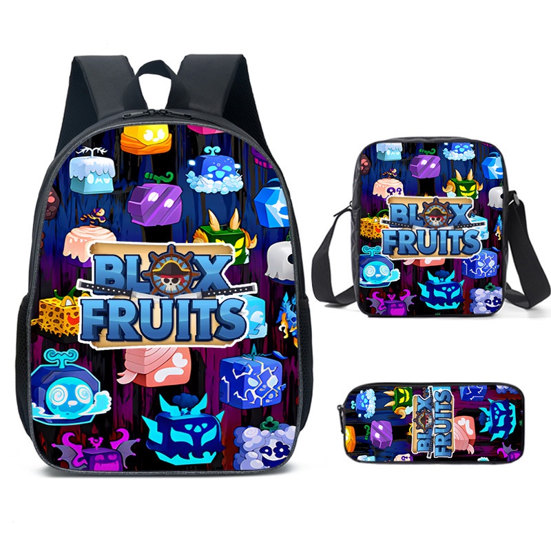 YT2 ROBLOX Blox Trái Cây Ba Lô Cho Học Sinh Dung Tích Lớn Thoáng Khí In Đa Năng Trẻ Em schoolbag Túi TY2