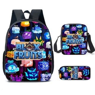 ROBLOX Blox Trái Cây Ba Lô Cho Học Sinh Dung Tích Lớn Thoáng Khí In Hình Đa Năng Trẻ Em schoolbag Túi