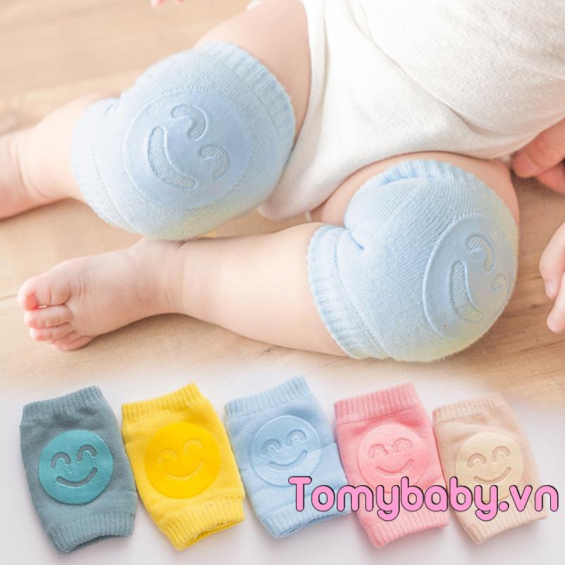 Miếng Lót Đầu Gối Cho Bé Bò Hoạt Hình Dễ Thương Họa Tiết Nụ Cười Chống Trơn Trượt Đan Đầu Gối Bảo Vệ Cho Bé Gái Bé Trai