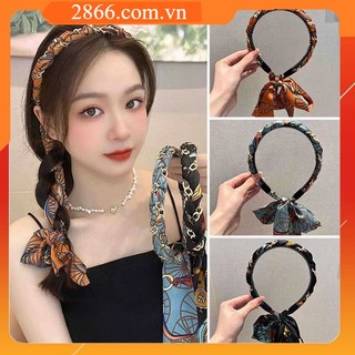 Cài phối buộc tóc ruy băng thắt nơ đính hạt kiểu Hàn Quốc dễ thương