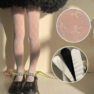 Vớ ren MARBLEM, Quần lót trẻ em công chúa lưới, Nơ mềm mại mùa hè Quần legging mỏng màu trắng cho bé