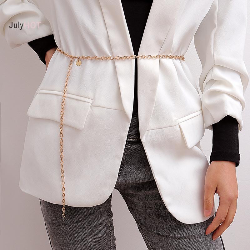Julyhot Thời Trang Nữ Thắt Lưng Dây Kim Loại Vàng Bạc Màu Dây Thắt Lưng Dây Xích Cho Đầm Áo Sơ Mi Quần Áo Phụ Kiện Massivedeals
