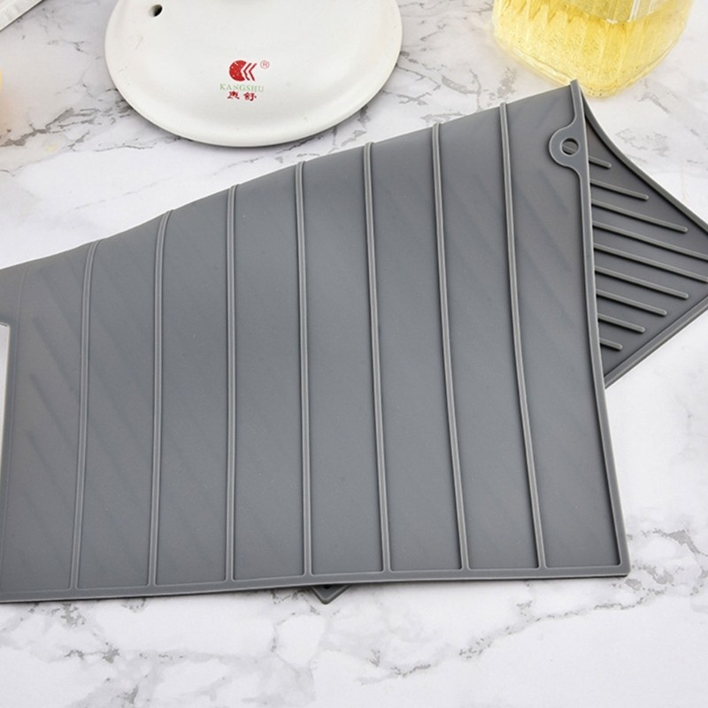 Inste Thảm thoát nước chống trượt bằng silicon bền bỉ Thảm thoát nước bằng silicon chịu nhiệt với thiết kế chống trượt Thảm thoát nước bát đĩa
