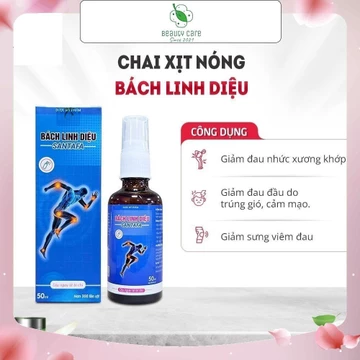Chai Xịt Giảm Nhanh Đau Nhức Xương Khớp Bách Linh Diệu Santafa - Chai 50ml