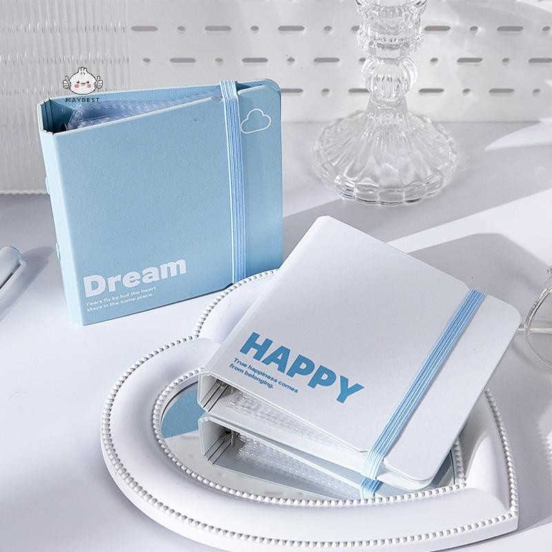Maybest Chất kết dính thời trang Photocard Holder Album ảnh có dây đàn hồi Thẻ thần tượng Thu thập Sách Photocard tối giản Chất kết dính Photocard {VN}