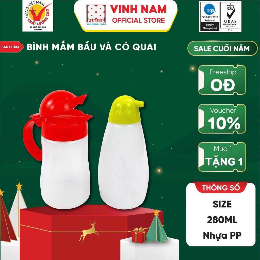 Bình Đựng Nước Mắm Vinh Nam Plastic Nhỏ Gọn Sạch Sẽ Tiện Lợi Dùng Đựng Dầu Ăn Nước Mắm Mã 621 622