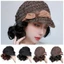 FUJIOU Tóc Giả Mũ Xoăn Ngắn, Phong Cách Hàn Quốc Tổng Hợp Nữ Mẹ Mũ Có Tóc Giả, Fasion Giả Lông Tơ Vô Hình Billycock Sóng Bob Tóc Giả Nữ