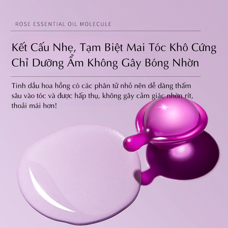 Tinh Dầu Dưỡng Tóc Hoa Hồng Houmal Dưỡng Ẩm Sâu, Phục Hồi Tóc Khô Hư Tổn, Mang Đến Mái Tóc Mềm Mại, Bồn