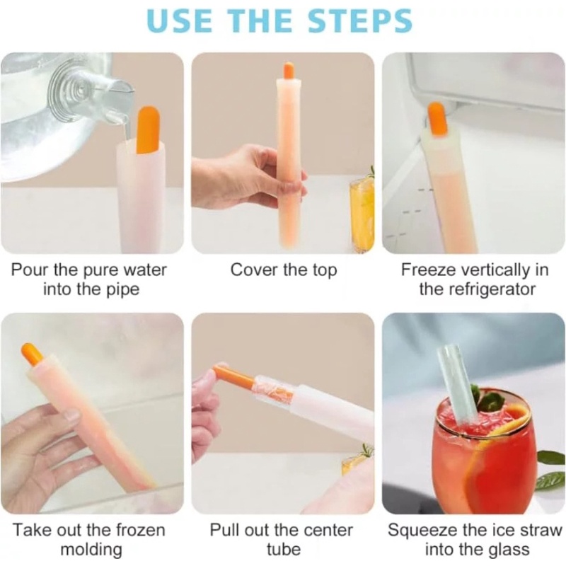 OXXGGKAO Silicone Băng Ống Hút Khuôn Uống Ống Hút Khuôn Có Thể Tái Sử Dụng Milkshak Ống Hút Khuôn Nhà Bếp Thanh Whisky Dụng Cụ Uống D