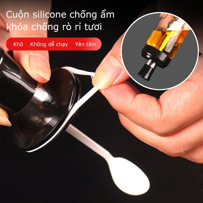 Lọ gia vị thìa,Lọ đựng gia vị thủy tinh,Hũ đựng gia vị có thìa thông minh- Hàng Cao Cấp, Chống Ẩm