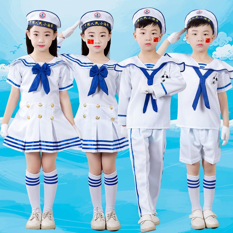 💕Chỗ💕 Quần Áo Trẻ Em Trang Phục Quần Áo Cho Bé Gái 3 Đến 14 Tuổi Thủy Thủ Hải Quân Trang Phục Mới Lạ