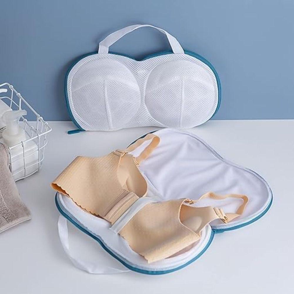 [Vận chuyển nhanh] Túi giặt áo ngực SIMPLEAID, Túi lưới áo ngực thoáng khí chống viền, di động chống biến dạng có tay cầm Bảo vệ vệ vệ sinh đồ lót Du lịch
