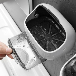 [COD] Hộp xà phòng PURECOTTON0, có nắp đựng xà phòng thoát nước treo tường, Khay đựng xà phòng tự dính bằng nhựa chất lượng Phòng tắm