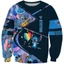YB1 Hoạt Hình Stitch Áo Dài Tay Unisex 3D Áo Chui Đầu Cosplay Cặp Đôi Hàng Đầu Đồ Họa Oversize BY1