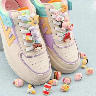 1 Phụ Kiện Kẹp Dây Giày Trang Trí Hình Vương Miện Hoạt Hình Màu Kẹo macaron Cho Bé Gái