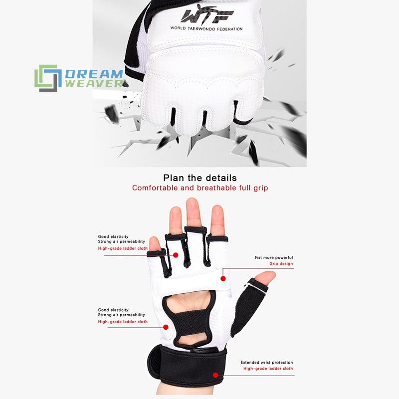 [Dream] Găng tay chân bằng da Taekwondo Sparring Karate Bảo vệ mắt cá chân Gear Boxing Võ thuật bảo vệ chân Tất dành cho người lớn Kid mới