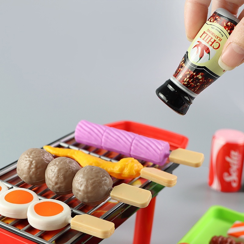 Mô Phỏng Thực Phẩm Hải Sản Trái Cây Và Rau Quả Nhà Bếp Lẩu Đồ Chơi Trẻ Em Thịt Nướng Bé Trai Và Bé Gái Bộ Nấu Ăn