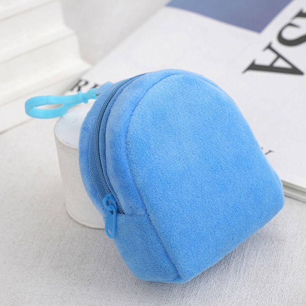 CPINCP 1 Cái Túi Đựng Tiền Xu, Móc Khóa Màu Nguyên Chất Schoolbag Ví Đựng Tiền Xu, Kawaii Sang Trọng Túi Thẻ ID Kẹo Ví Dễ Thương Cho Nữ