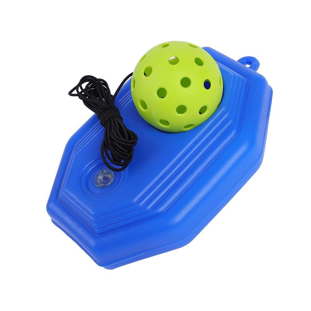 Wanyedi Pickleball Trainer, Blue Độ đàn hồi cao Solo Pickleball Trainer, Đế ổn định tự học bền 40 lỗ Bóng hồi phục trong nhà ngoài trời